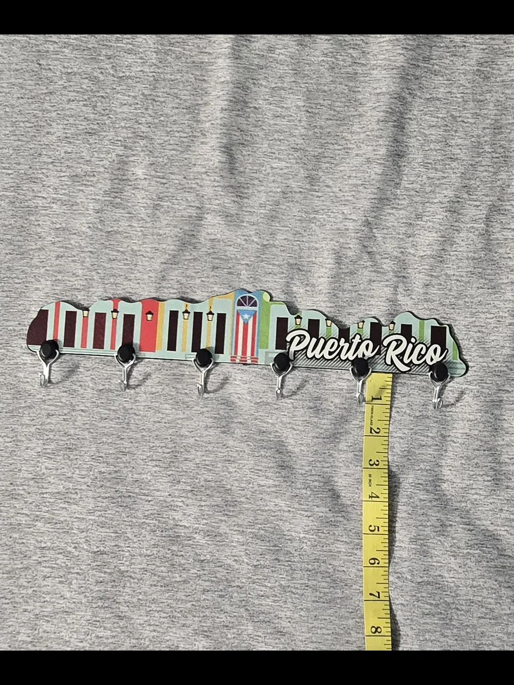 Puerto Rico Colorful Door Wall Hook Rack - Black & Multicolor
